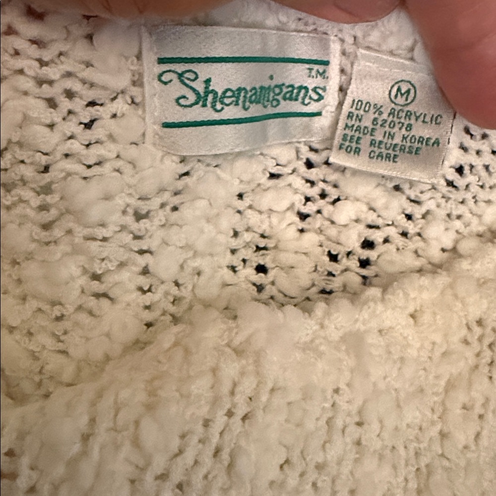 Shenanigans Vintage Boucle Floral Applique Sweater - Picture 8 of 8